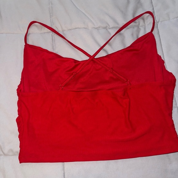SHEIN Red Strappy Crop Top Size XL - Picture 2 of 4